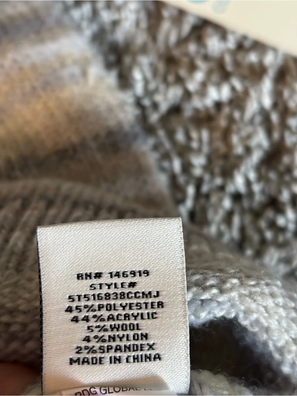 C&C California Mockneck Knit Fuzzy Cozy Striped Sweater Womens Size 2XL